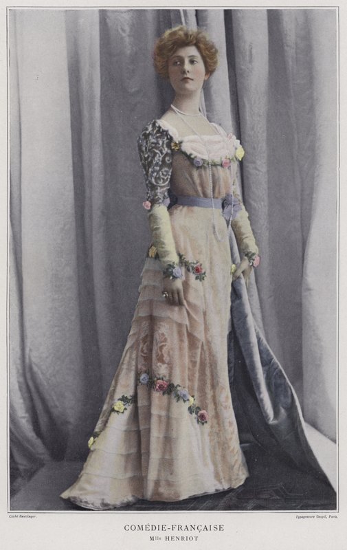 Henriette Henriot, fransk skådespelerska (färgad bild) av Reutlinger Studio