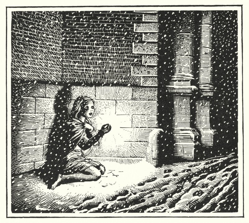 HC Andersen: The Little Match Girl (litho) av Rex (after) Whistler