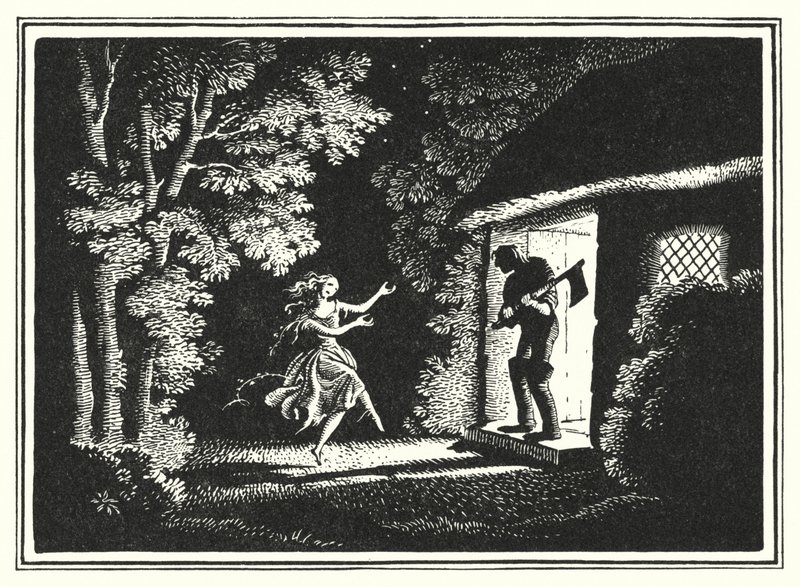 Hans Christian Andersen: De röda skorna (litho) av Rex (after) Whistler