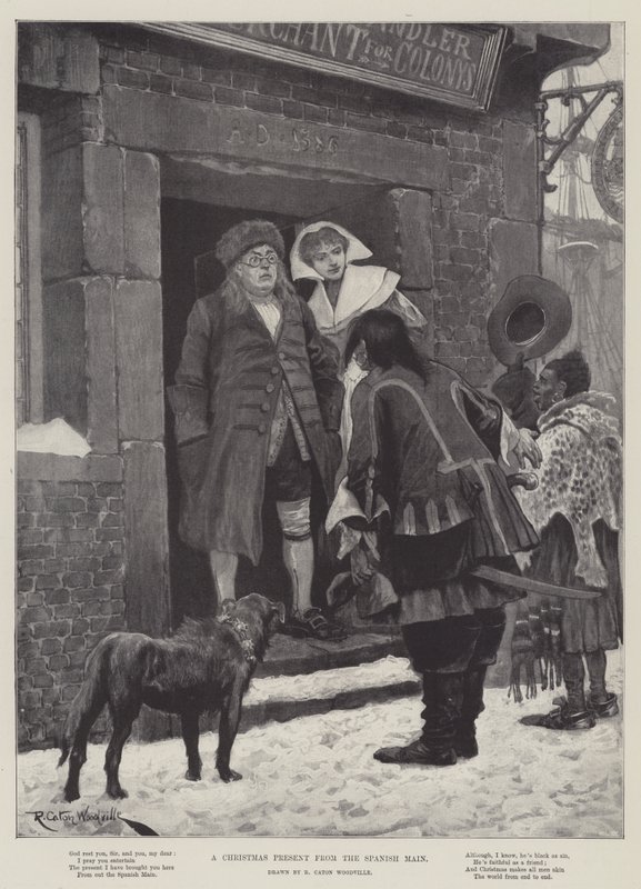 En julklapp från den spanska huvudstadsregionen av Richard Caton Woodville junior