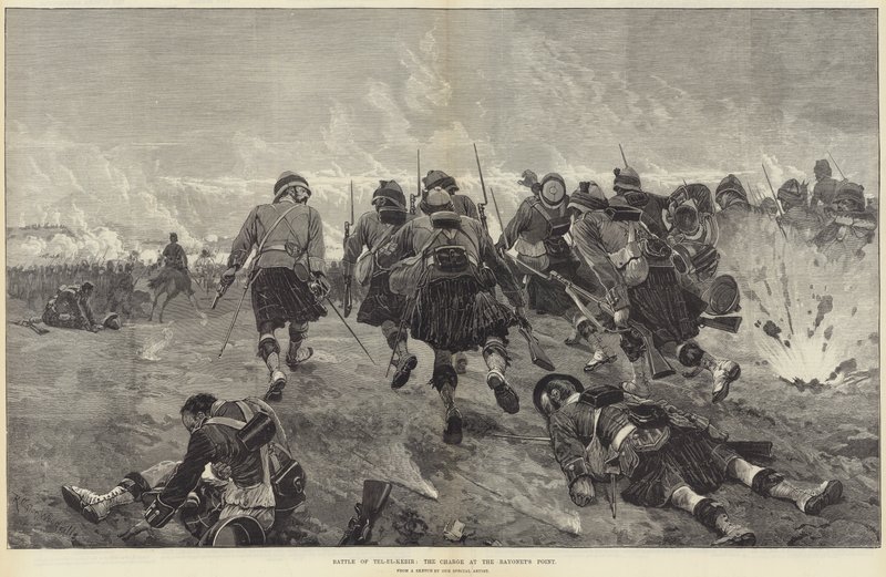 Slaget vid Tel-el-Kebir, anfallet vid bajonettspetsen av Richard Caton Woodville junior