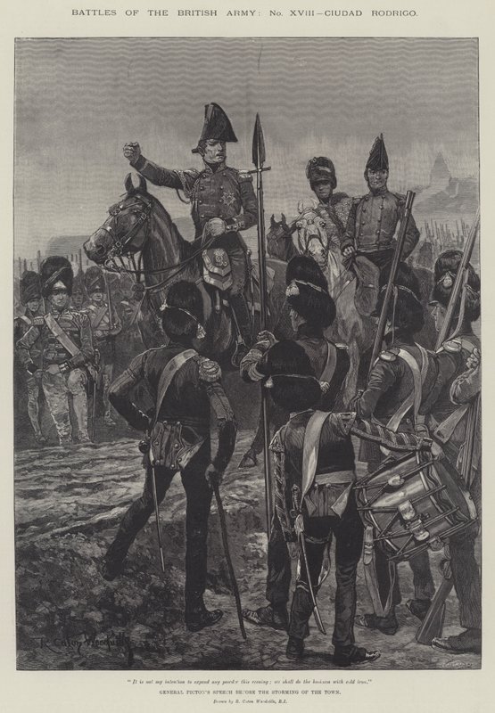 Striderna av den brittiska armén, Ciudad Rodrigo av Richard Caton Woodville junior