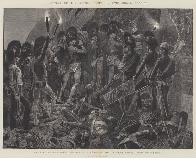 Striderna av den brittiska armén, Ciudad Rodrigo av Richard Caton Woodville junior
