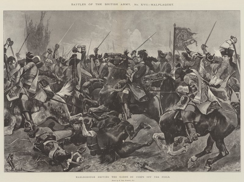 Slag i den brittiska armén, Malplaquet av Richard Caton Woodville junior