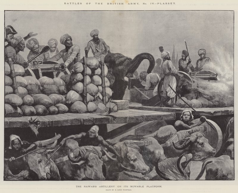 Den brittiska arméns strider, Plassey av Richard Caton Woodville junior