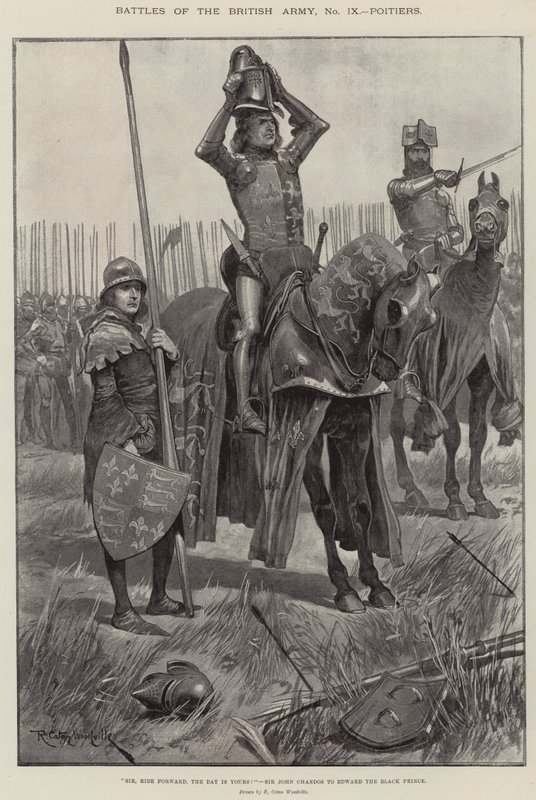 Slag från den brittiska armén, Poitiers av Richard Caton Woodville junior