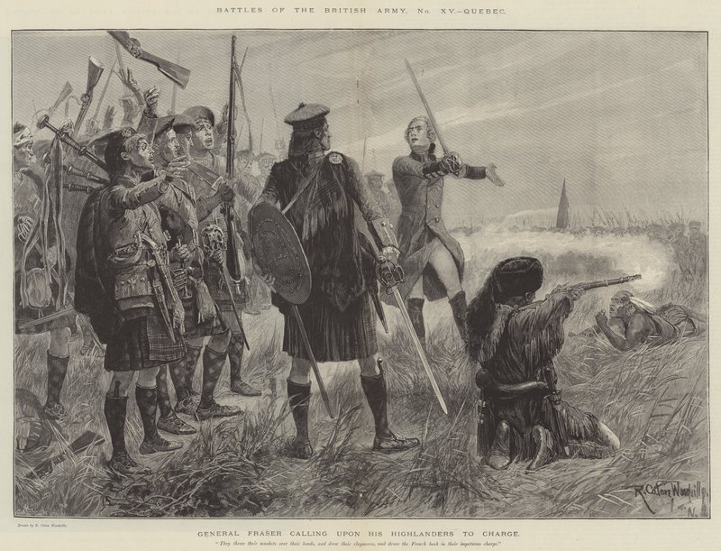 Slag i den brittiska armén, Quebec av Richard Caton Woodville junior