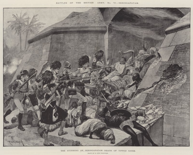Den brittiska arméns strider, Seringapatam av Richard Caton Woodville junior
