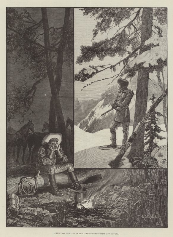 Julmorgon i kolonierna, Australien och Kanada av Richard Caton Woodville junior
