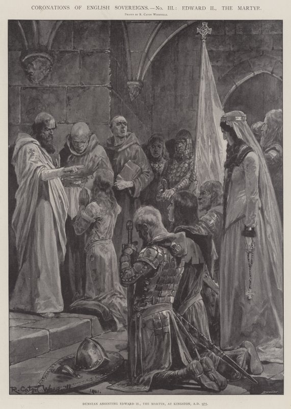 Kröningar av engelska suveräner, Edward II, martyren av Richard Caton Woodville junior