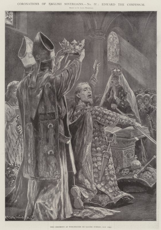Kröningar av engelska suveräner, Edward the Confessor av Richard Caton Woodville junior