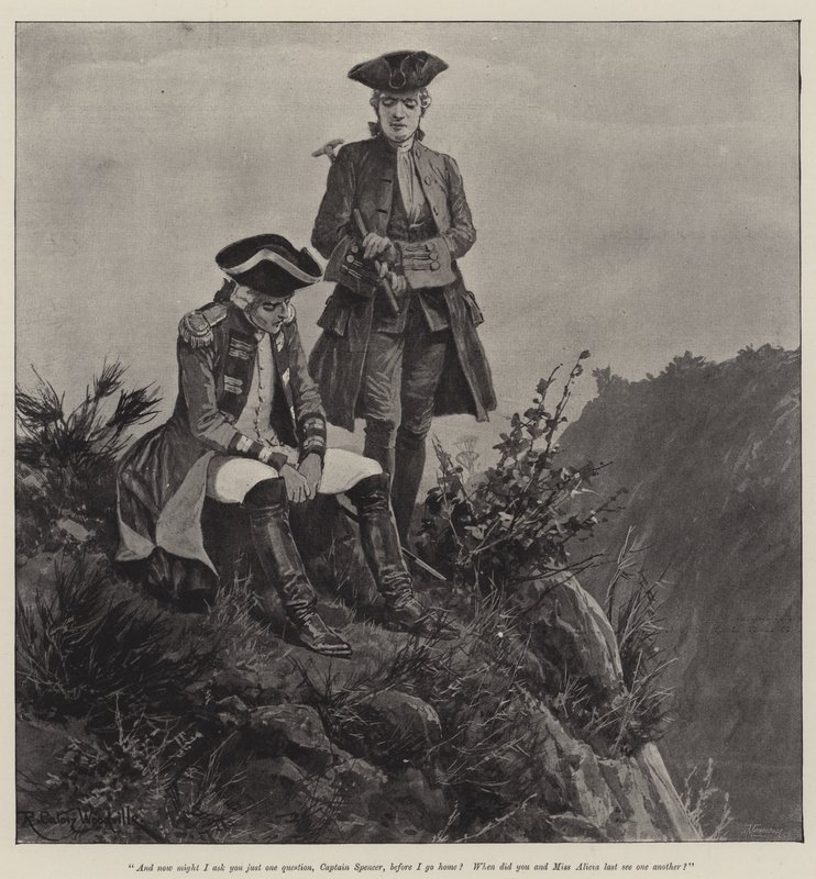 Illustration för A Colonel of The Empire, av Emily Lawless av Richard Caton Woodville junior