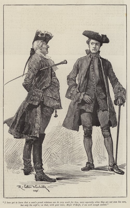 Illustration för A Colonel of The Empire, av Emily Lawless av Richard Caton Woodville junior