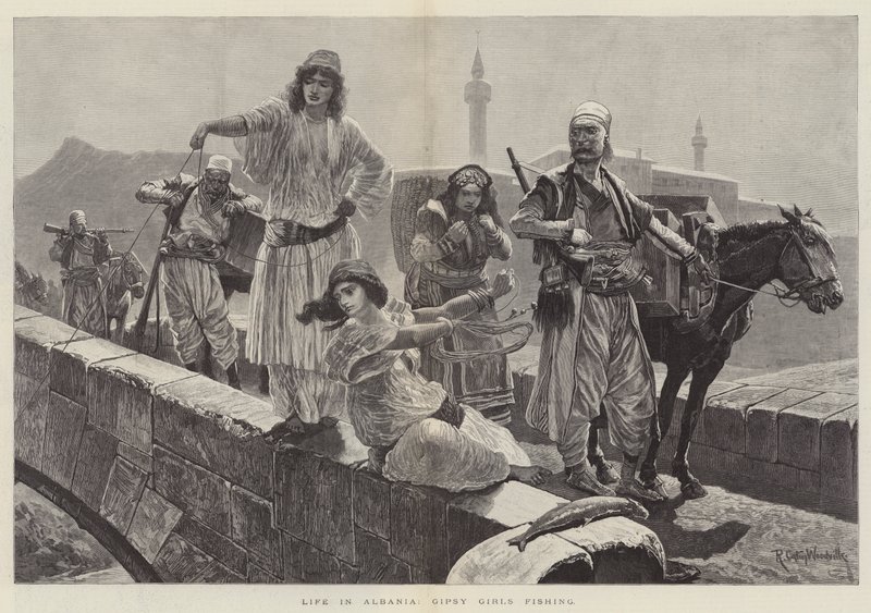 Livet i Albanien, Gipsy Girls fiske av Richard Caton Woodville junior