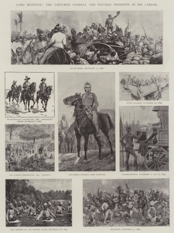Lord Methuen, den fångna generalen och anmärkningsvärda incidenter i hans karriär av Richard Caton Woodville junior
