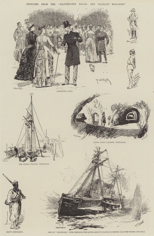Skisser från Illustrated Naval and Military Magazine av Richard Caton Woodville junior