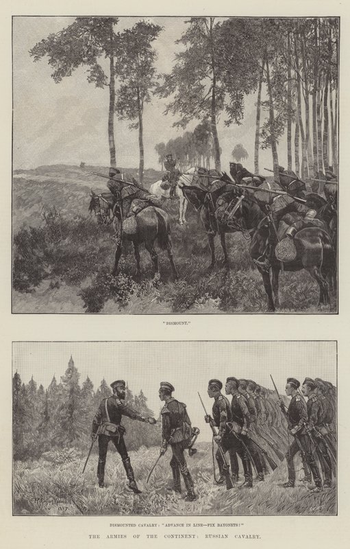 Kontinentens arméer, ryskt kavalleri av Richard Caton Woodville junior