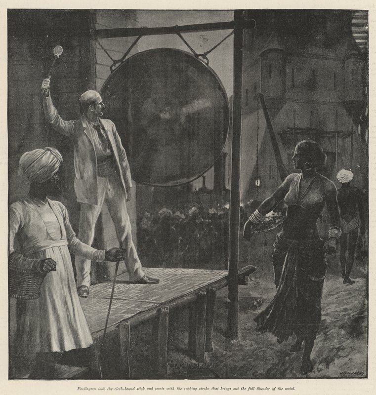 Brobyggarna, av Rudyard Kipling litho av Richard Caton Woodville junior