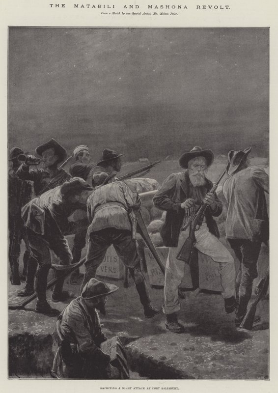 Matabili och Mashona-revolten av Richard Caton Woodville junior