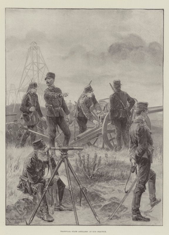 Transvaal State Artillery vid skjutövning av Richard Caton Woodville junior