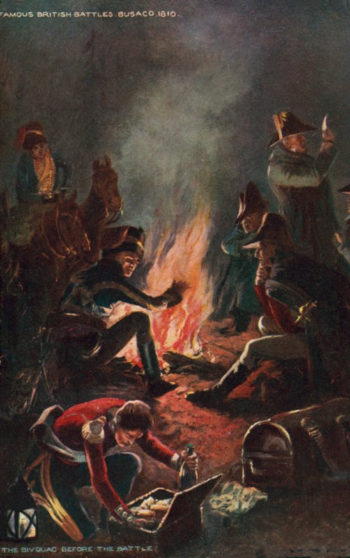 Bivack före slaget vid Bussaco, Portugal, halvönskriget, 1810 av Richard Caton II Woodville
