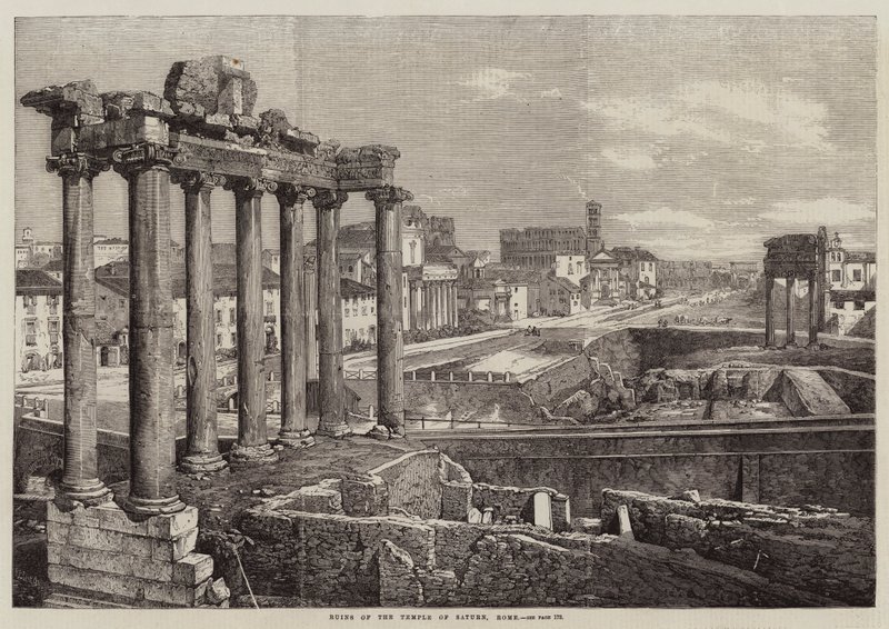 Ruinerna av Saturnus tempel, Rom av Richard Principal Leitch