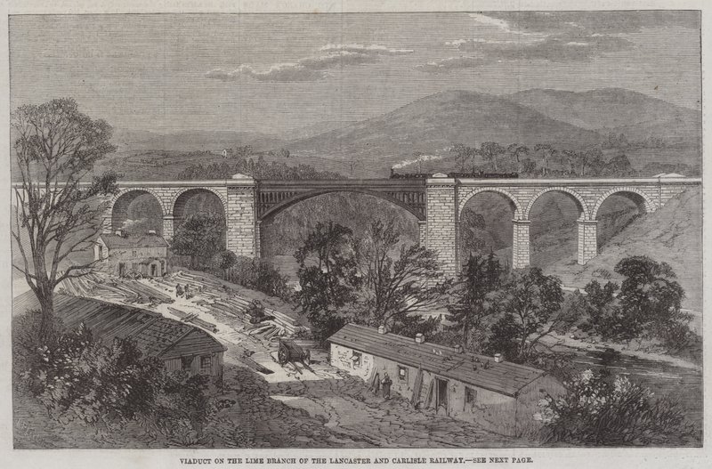 Viadukt på Lime Branch av Lancaster and Carlisle Railway av Richard Principal Leitch