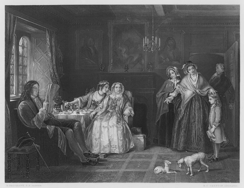 Country Cousins, från bilden i Vernon Gallery av Richard Redgrave