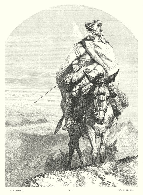 Lord Byrons barn Harold, Canto I, Strof 48 (gravyr) av Richard (after) Ansdell
