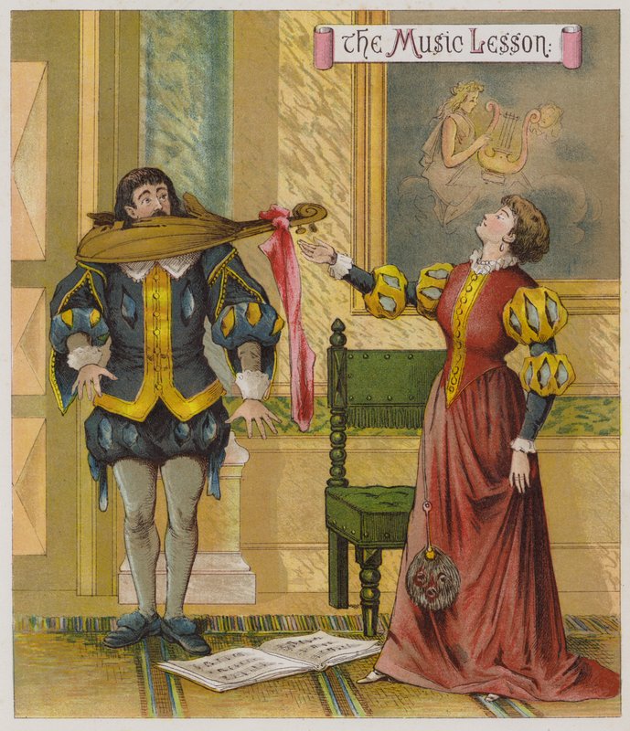 Illustration för The Taming Of The Shrew (chromolitho) av Richard Andre