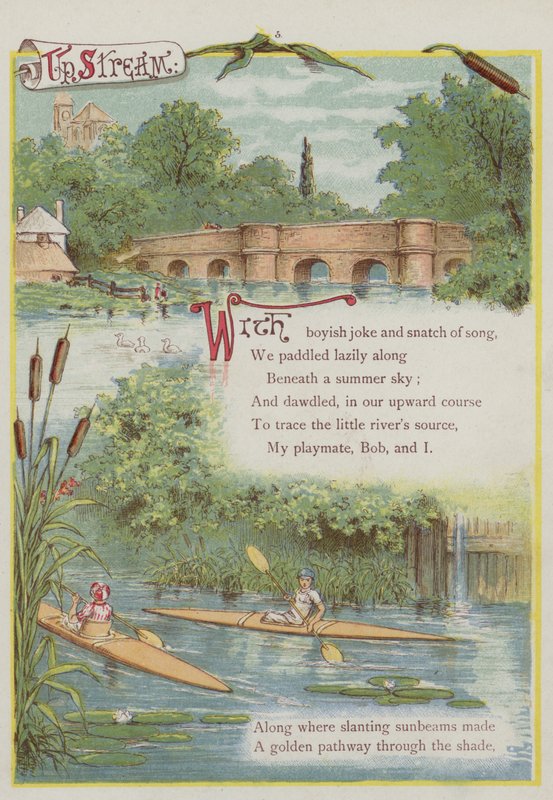 Sida från Upstream av Richard Andre (färg litho) av Richard Andre