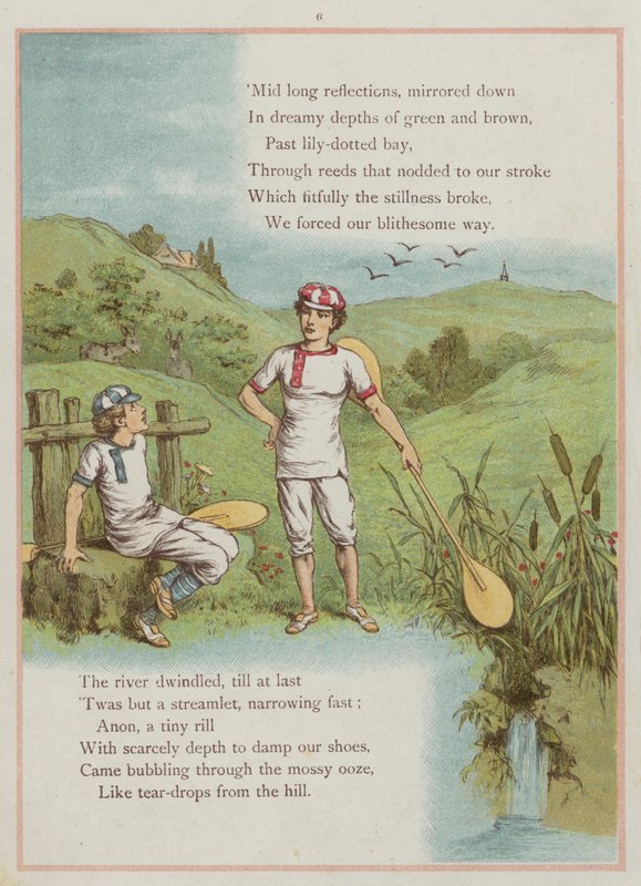 Sida från Upstream av Richard Andre (färg litho) av Richard Andre