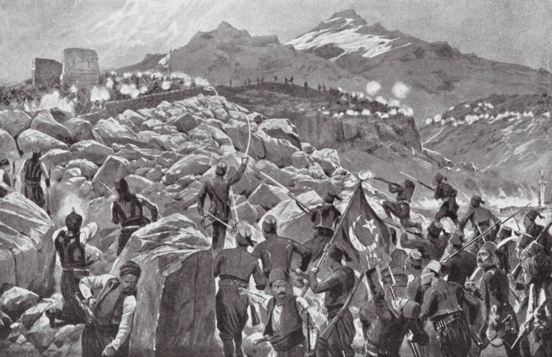 Det kretensiska upproret mot turkarna av Richard Caton II (after) Woodville
