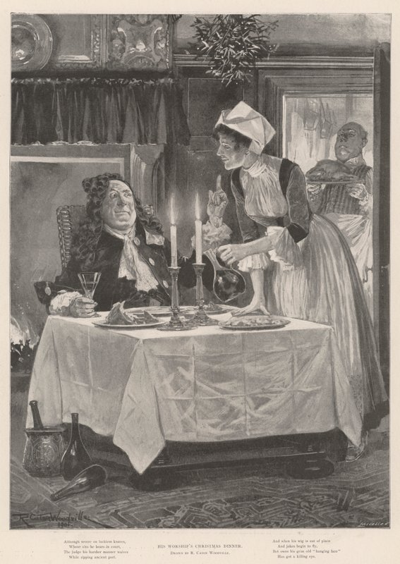 Hans gudstjänsts julmiddag av Richard Caton Woodville junior