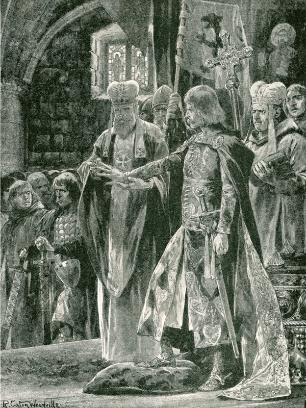 Vilhelm II:s insats med ringen, söndagen den 26 september 1087 av Richard Caton Woodville junior