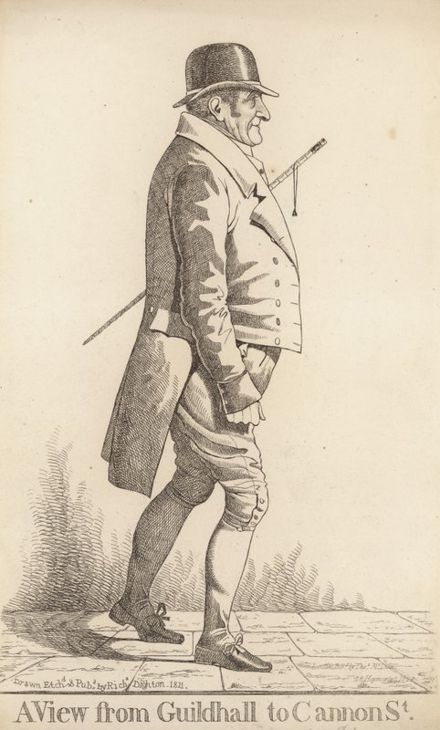 En vy från Guidhall till Cannon Street av Richard Dighton