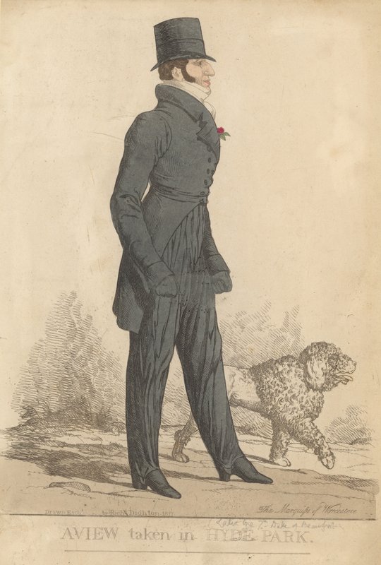 Henry Somerset, 7:e hertigen av Beaufort; En vy tagen i Hyde Park av Richard Dighton