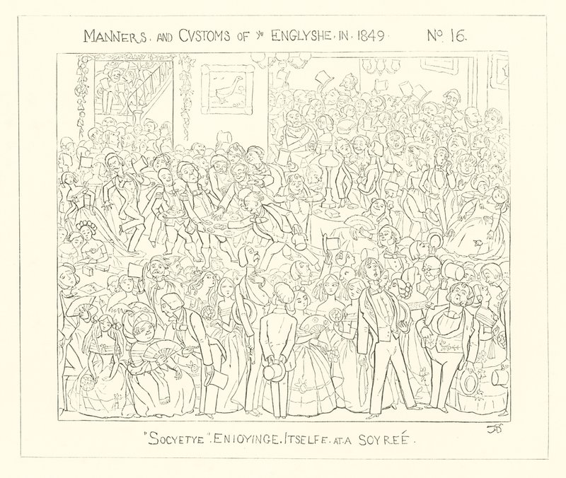 1849, Samhället njuter vid en soaré av Richard Doyle