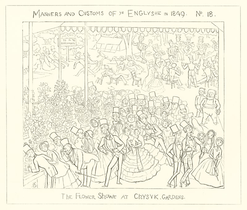 1849, The Flower Show på Chiswick Gardens av Richard Doyle