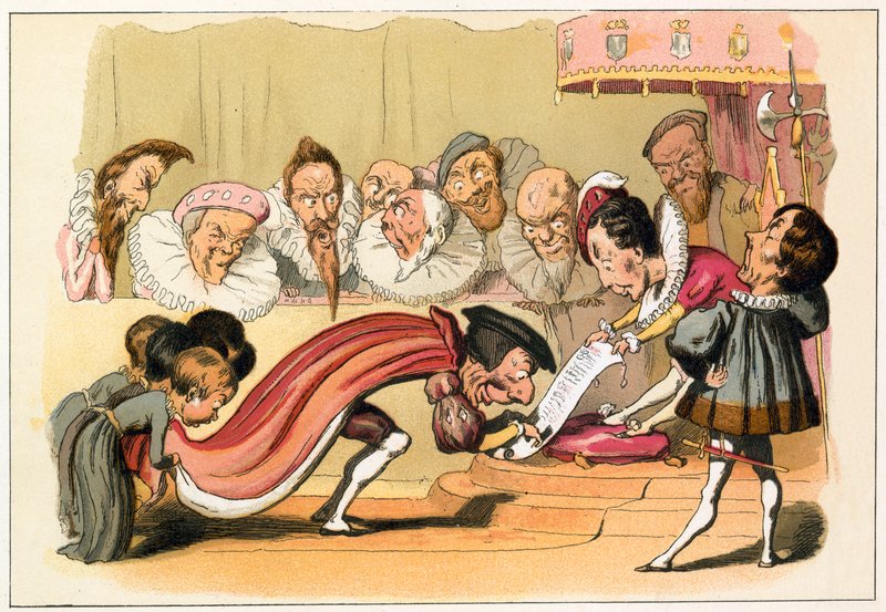 Kong Edward VI bevilger et chartergift av Richard Doyle