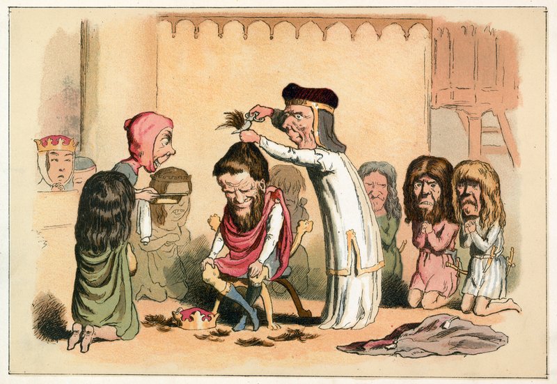 Kung Henrik I och Serlo, biskop av Seez av Richard Doyle