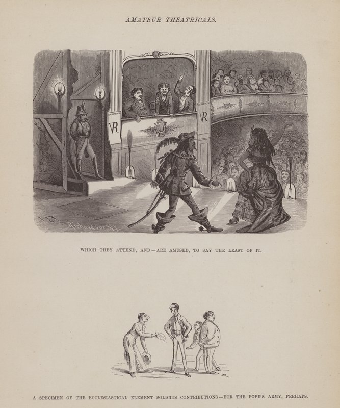 Sida från The American Tour of Mrs Brown, Jones and Robinson (gravyr) av Richard Doyle
