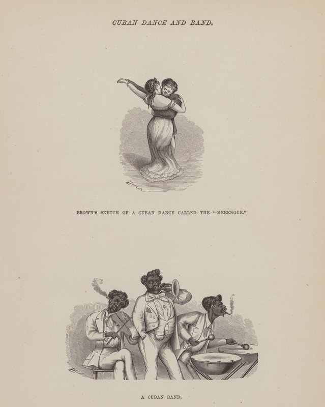 Sida från The American Tour of Mrs Brown, Jones and Robinson (gravyr) av Richard Doyle