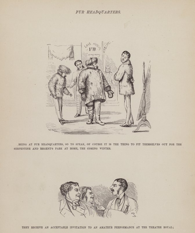 Sida från The American Tour of Mrs Brown, Jones and Robinson (gravyr) av Richard Doyle