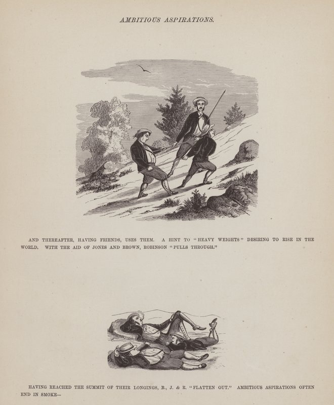Sida från The American Tour of Mrs Brown, Jones and Robinson (gravyr) av Richard Doyle