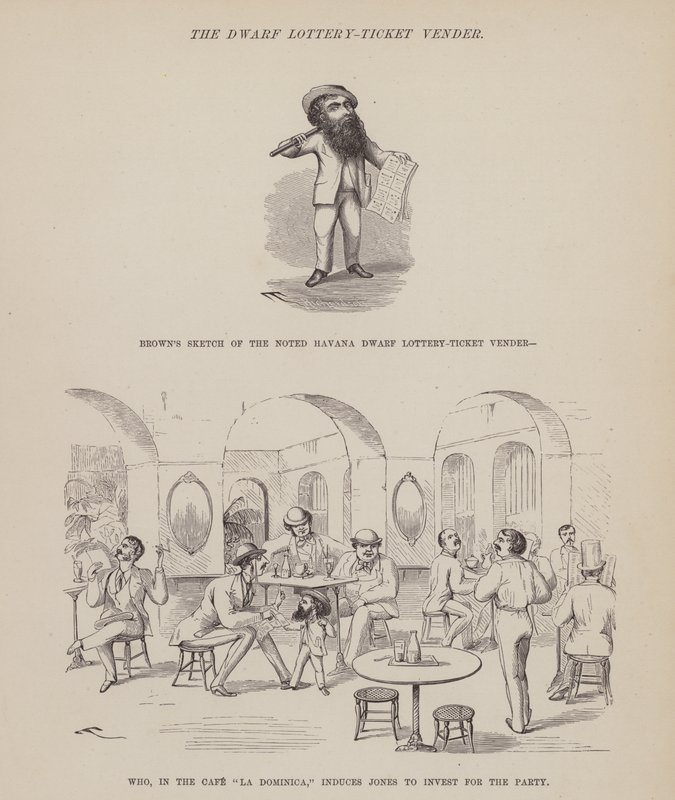 Sida från The American Tour of Mrs Brown, Jones and Robinson (gravyr) av Richard Doyle