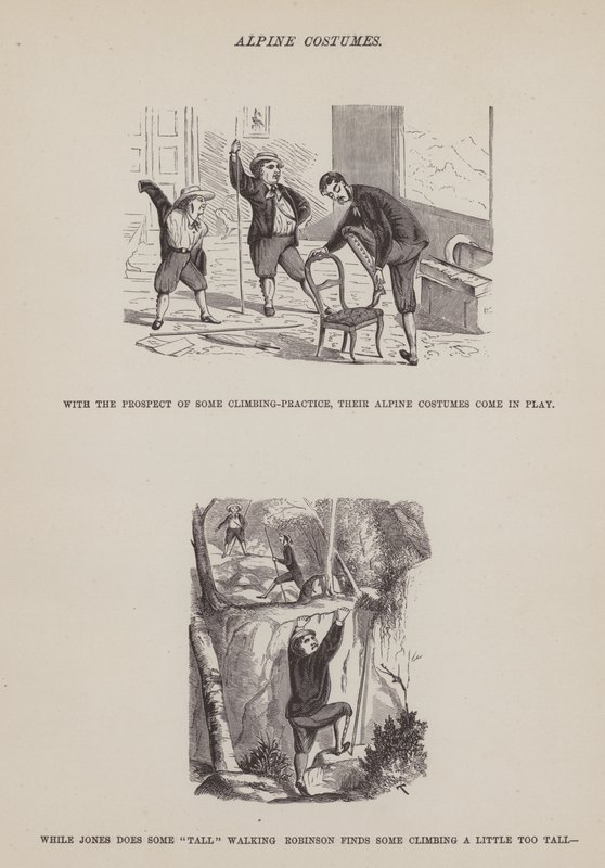Sida från The American Tour of Mrs Brown, Jones and Robinson (gravyr) av Richard Doyle