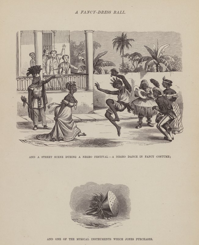 Sida från The American Tour of Mrs Brown, Jones and Robinson (gravyr) av Richard Doyle