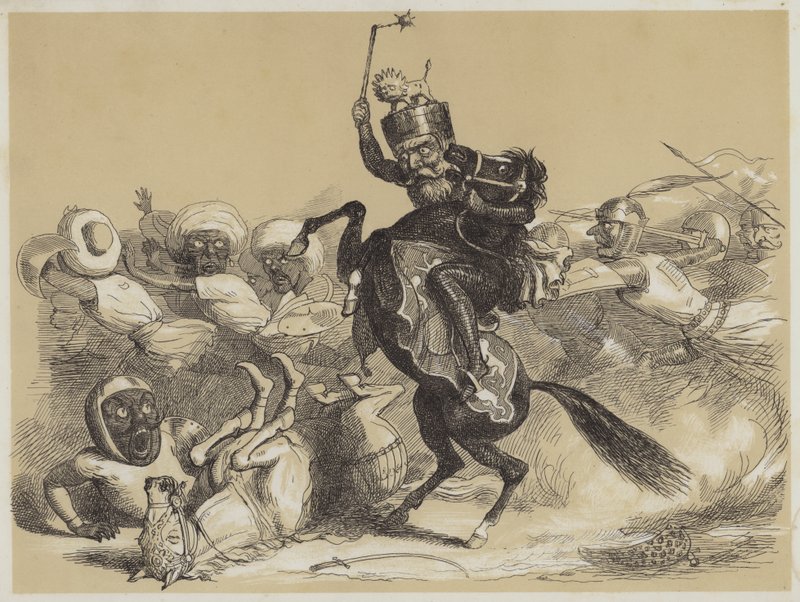 Richard Coeur-De-Lion och Saladin (akvatint) av Richard Doyle