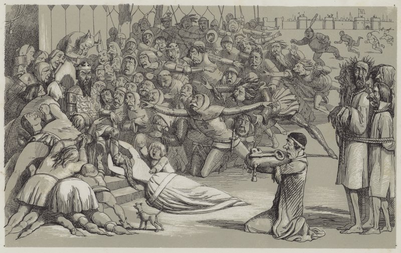 Överlämnande av Calais (akvatint) av Richard Doyle
